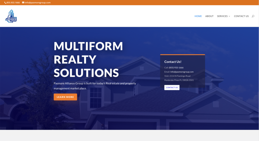 Pasmore Alliance Group Web Design